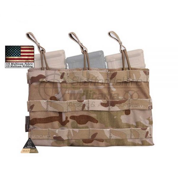MOLLE Triple 5.56 Open Top Magazine Pouch in Multicam Arid