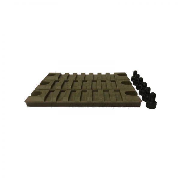 Triple-Nylon-Fibre-Picatinny-Rail-Set-Olive-Tan Triple 4” Nylon Fibre Picatinny Rail Set in Tan