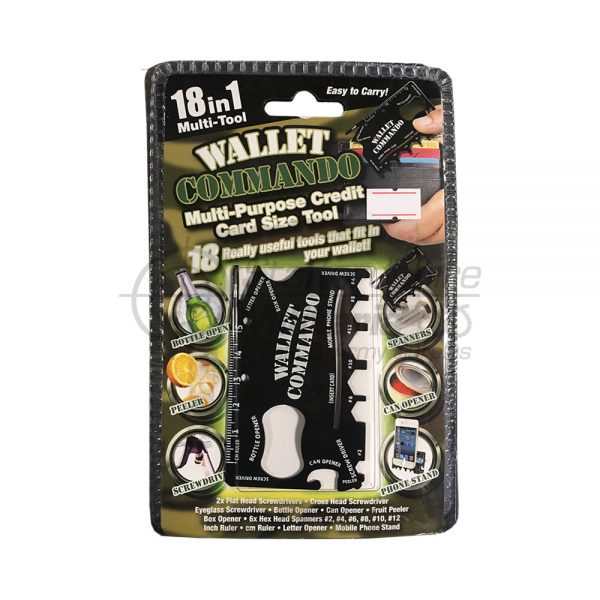 wallet-commando Wallet Commando 18 in 1 Credit Card Style Tool